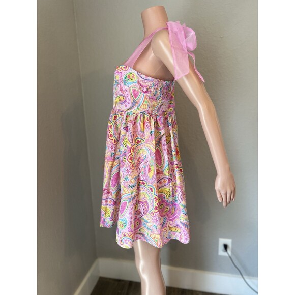 Day + Moon COLORFUL PAISLEY Baby Doll SUMMER SPRING ROMANTIC Dress SZ LARGE #49 - Picture 10 of 11